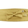 Moda Di Raza Gold Bow Tie and Cummerbund, Tuxedo Suit,
