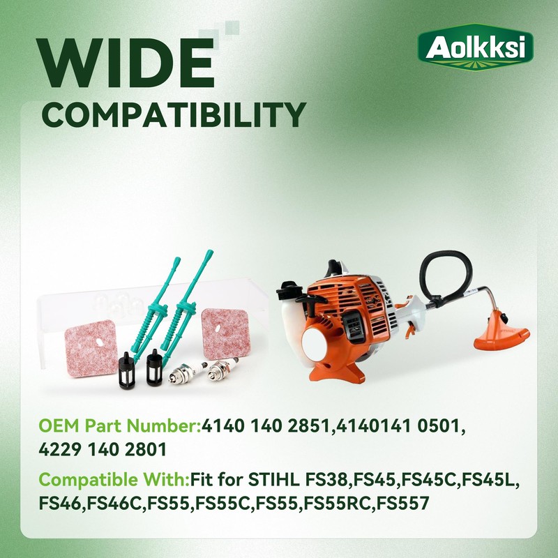 AOLKKSI FS55R Air Filter Fuel Line Primer Bulb Tune Up
