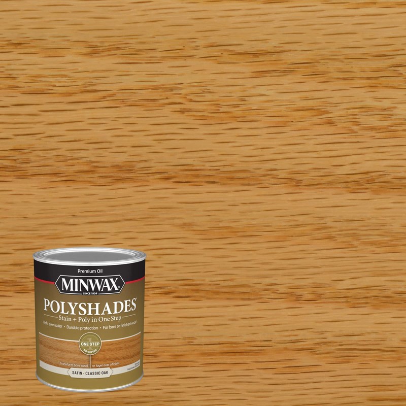 Minwax PolyShades Wood Stain + Polyurethane Finish – Quart, Classic