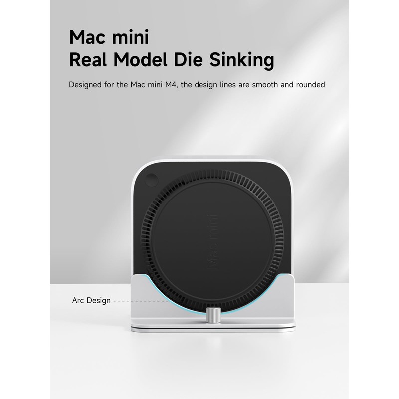Hagibis Vertical Stand for Mac Mini M4, Aluminum Alloy Laptop