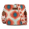 Wrangler Aztec Crossbody Bag for Women Southwestern Canvas Shoulder Purse