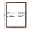 Rustic Wall Decor Framed Wood Sign Inhale Confidence Exhale Doubt