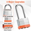 6pcs Solid Keyed Alike Padlock with 12 Same Keys &
