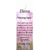 Elena "Shining Light" Keepsake Name Meaning Bookmark with Bible Verse