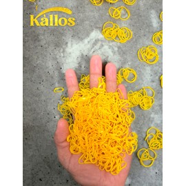 Kàllos 500 Pack No-Damage Hair Bands, Stylish Rubber Bands, Hair Accessories for Girls - Embrace Effortless Style with Elastic Ties. (Yellow)
