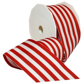 Morex Ribbon 99540/20-609 Grosgrain Stripes Ribbon, 2 1/4" by 20 yd., Red