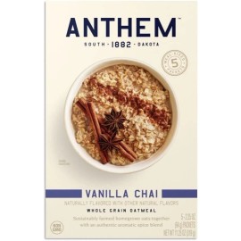 Anthem Vanilla Chai Instant Oatmeal Delicious Whole Grain Oats