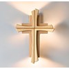 Kaltner Präsente Geschenkidee - Wandkreuz Echtes Holz Buche und Ahorn