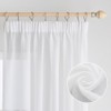 EMEMA Set of 2 Sheer Voile Curtains with Ruffle Tape,