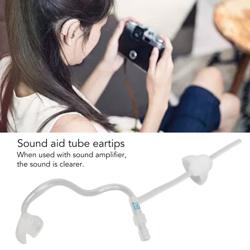 5pcs Sound Amplifier Tubes Single Layer Eartips Replacement Accessory Reduce