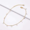 Dremmy Studios Cute CZ Diamond Anklet,Cubic Zirconia Dangling Ankle,Dainty Handmade