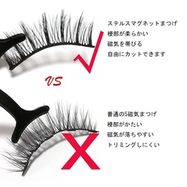 False Eyelashes 5 Pairs Magnetic False Eyelashes Set Magnetic Eyeliner and Magnetic Eyelashes Kit Natural Waterproof Ultra Light Daily Use Repeated Trimmable (Natural Makeup)