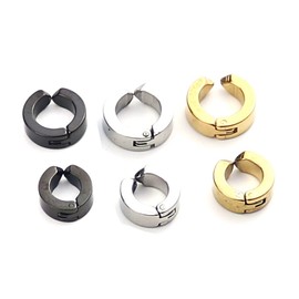 Hoop Clip on Earrings for Women Non Pierced Chunky Cartilage Hoop Earrings Set Ear Cuff Earrings for Women Ear Clips Faux Plug Earrings Men Women Fake Gauge Fake Earrings