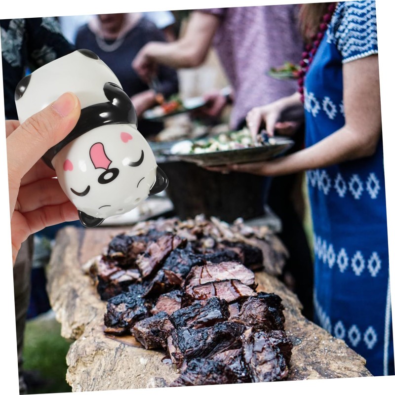 SHOWERORO Small Pepper Shaker Kitchen Salt Jar Ceramic Seasoning Bottle