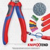 Knipex KNIPEX 26 15 200 Flachrundzange mit Schneide (Storchschnabelzange) mit