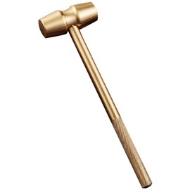 Small Brass Hammer: Mini Solid Mallet for Jewelry & Watch Making, Lobster Crab Crackers, Nut Pounding - Decorative Desktop Hammer for Diy Craft, Kitchen