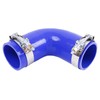 WQSING WQSING Silicone Rubber 90 Elbow w/Clamp Compatible with Peterbilt