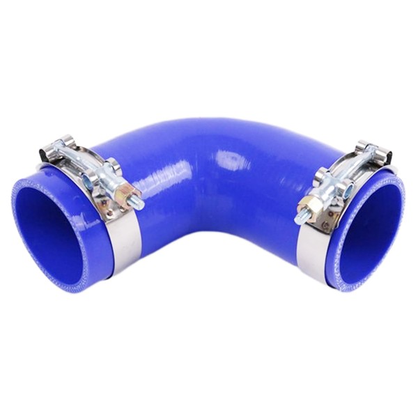 WQSING WQSING Silicone Rubber 90 Elbow w/Clamp Compatible with Peterbilt