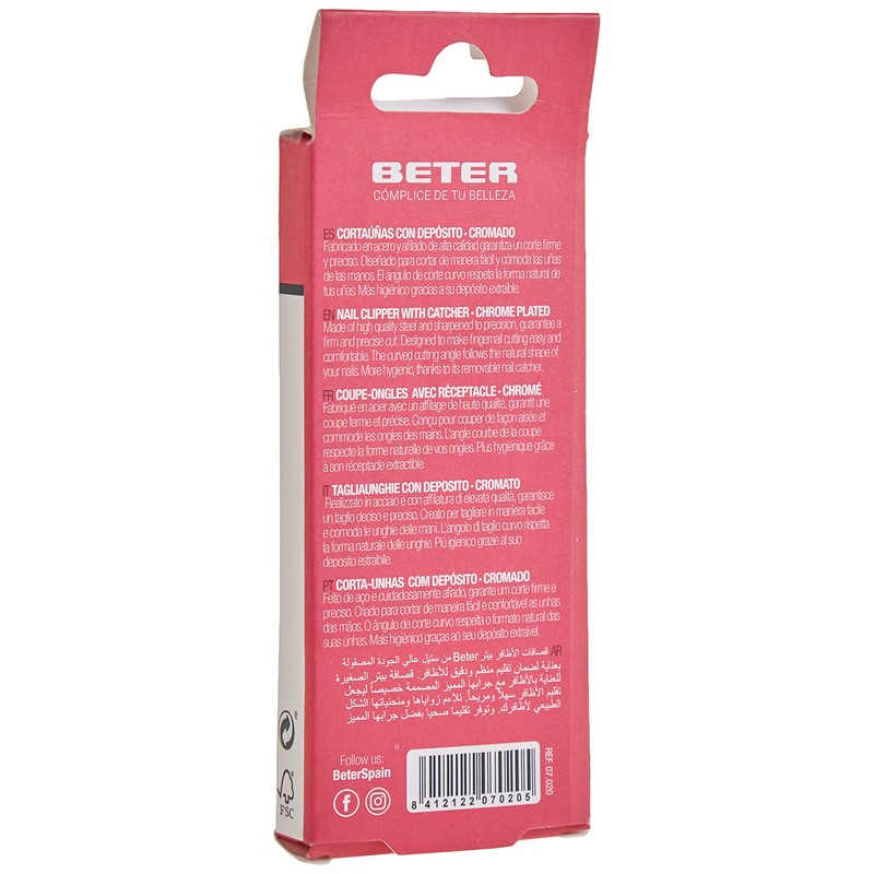 Beter Nail Clippers with Catcher 1 Piece – Unisex