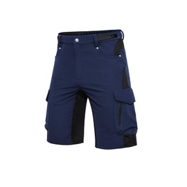 Cycorld MTB Men’s Cycling Shorts - Quick-Drying MTB Shorts - Men’s Mountain Bike Shorts - Baggy Bike Shorts / Breathable Cycling Shorts with Adjustable Velcro Fasteners. (Neus Mtb Shorts) - Navy blue without pad, size: xxl