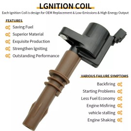 CNPAPC Set of 8 Ignition Coil & Platinum Spark Plug For Ford F-150 Mustang FD509 DG521