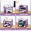 NCXTKJ 4-Tier Desk Organizer Paper Tray, Desk File Organizer with