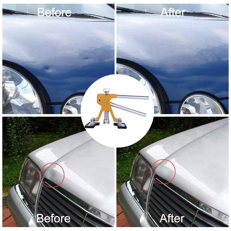 Gliston Auto Dent Puller Kit - Adjustable Golden Dent Remover