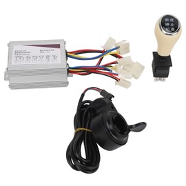 36V 350W Electric Bike Controller Set with Thumb Grip Forward Reverse Switch Aluminum Alloy for Electric Bicycle Scooter Tricycle