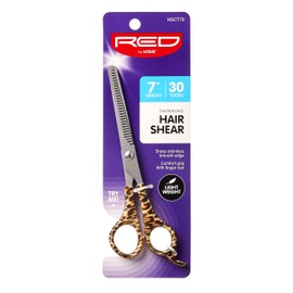 Red by Kiss Hair Thinning Shear, Ergonomic Design, Light Weight (Hair Shear, 7" Thinning Shear)
