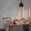 Lasumora Christmas Flameless Taper Candles with Remote Timer, Dimmer, Ivory