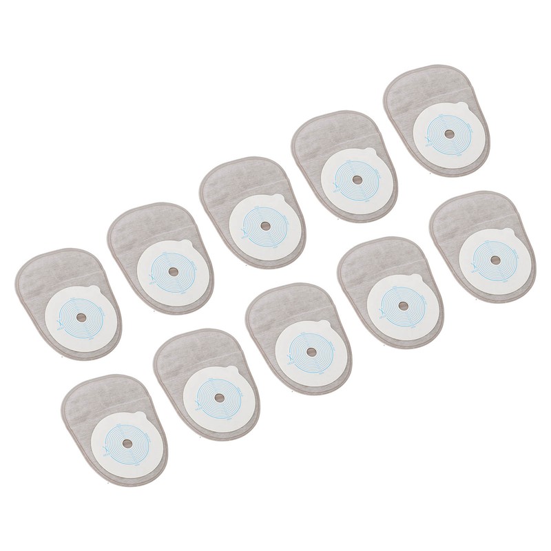 10pcs Adhesive Colostomy Pouch Lock Disposable Drainable Medical Ostomy Bag
