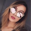 DQbhzh Oversized Luxury Cat Eye Sunglasses for Women Men Trendy