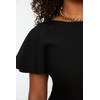 TRENDYOL Women's Midi Bodycon Regular Plus Size Dress, black
