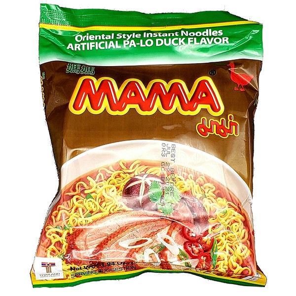 Mama Bulk Ramen Oriental Style Instant Noodles Artificial Pa-Lo Duck Flavor, 1.94 oz, 10 pack