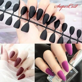 Nail Art Nail Deco Extension Matte Almond Tips 28-Piece Set (26 Types) / 네일아트 네일 데코 연장 매트 아몬드팁 28p세트 26종