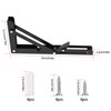 Folding Console, Heavy Duty Hinges Foldable, Angle Shelf Brackets, Iron