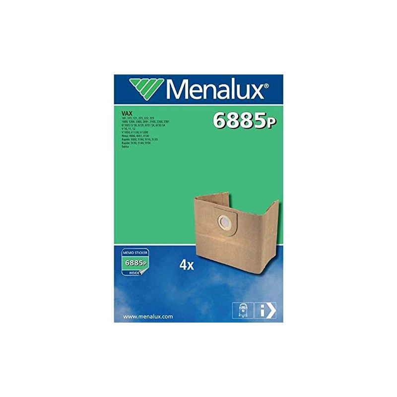 Menalux 6885P Dustbags - Pack of 4