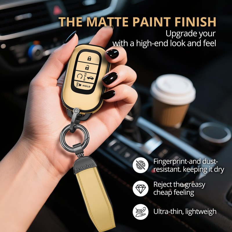 Seikuleca for Honda Key Fob Cover Accessories- Matte TPU Key
