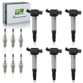 partszen UF487 Ignition Coil 6619 Spark Plug Set 3.5L for Lexus ES350 07-18 RX350 07-15 RX450h 10-15 for Toyota Avalon 05-18 Camry 07-17 Highlander 08-17 RAV4 06-12 Sienna 07-16 Venza 09-16