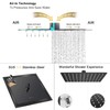 NearMoon Rain Shower Head, High Flow Stainless Steel Square Rainfall