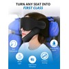 Travel Pillows for Airplanes with Sleep Eye Mask, Chin Strap,