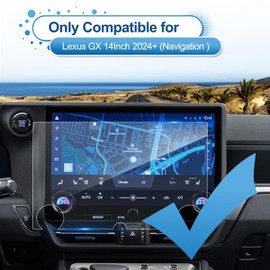 Coleya 2024 2025 GX550 Screen Protector for Lexus GX 550 (Premium/Luxury/Overtrail) 14-inch Touch Screen, 9H Tempered Glass 2025 GX550 Accessories HD Transparent/Anti-Fingerprint 14"
