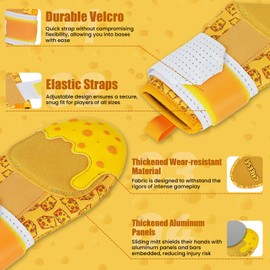 RVRAYS Baseball Sliding Mitt - Sliding Mitt for Youth - Drippy Drip Accessory Gingerbread Man, Donut, Chees, Scary HaHa - Softball