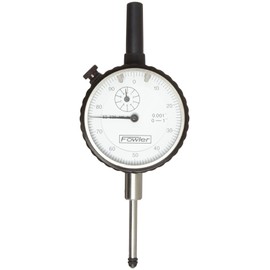 Fowler 52-520-110-2 Brass Premium Dial Indicator, White Face, 1" Total Travel