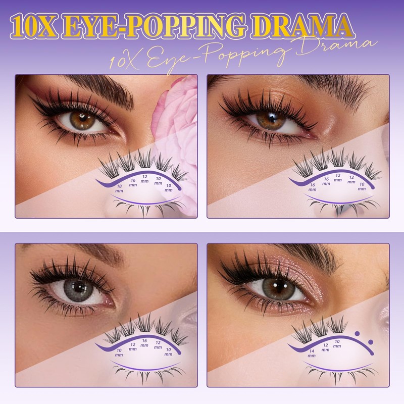 B&Q Bottom Lashes Clusters Wispy Eyelash Clusters Doll Cluster Eyelash