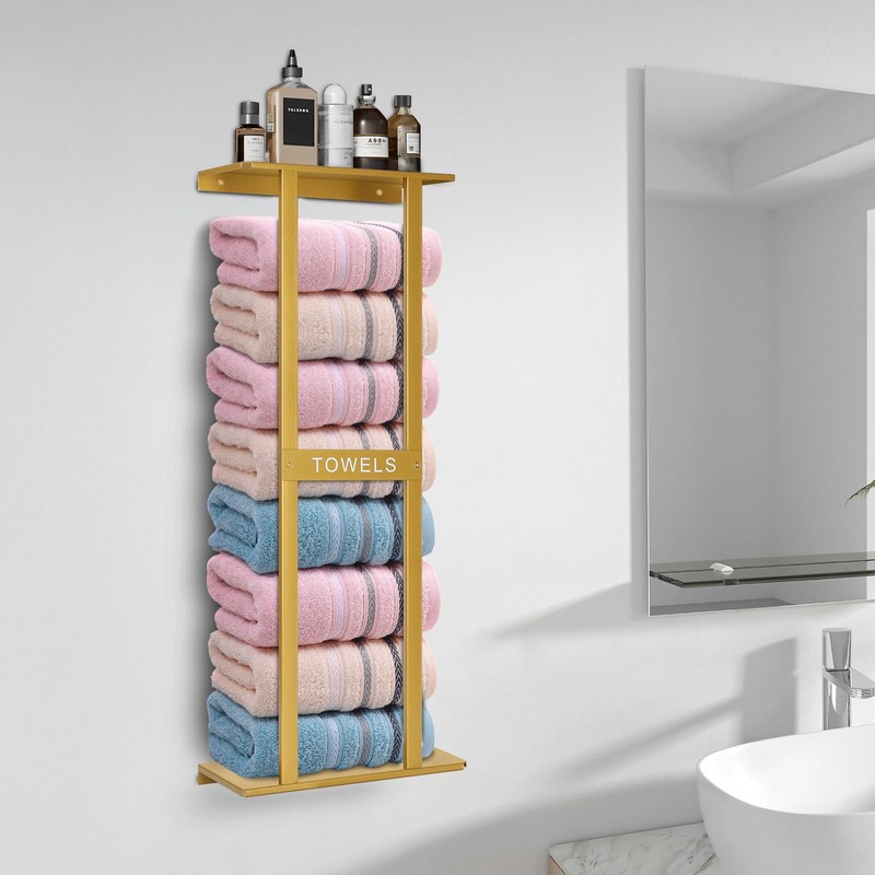Bathroom Towel Storage Rack, Wall Mounted Bathroom Towel Rack, 30