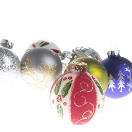 Factory Direct Craft Vintage Hand Decorated Glass Ball Ornaments