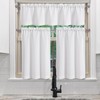 Chyhomenyc 2 Panels White Curtains 24 Inch Length Tier Curtains,