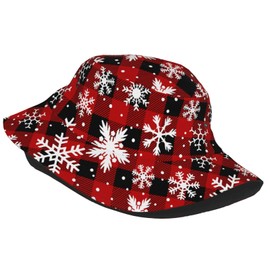 Christmas Bucket Hat for Women and Men Fashion Sun Cap Packable Outdoor Fisherman Hat