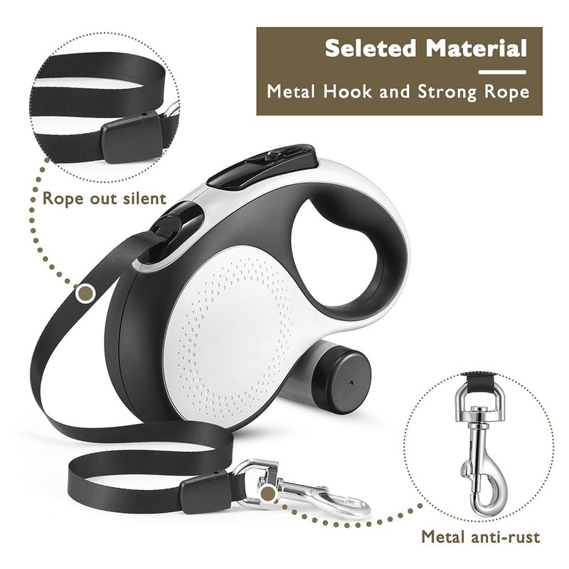 Retractable Dog Leash with Chew Proof Cable,26 ft Durable Dog